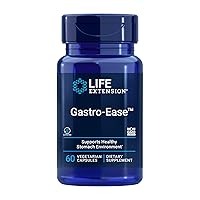 Gastro-Ease - Digestive Health - Gastric Health Supplement with Zinc L-carnosine Plus Pylopass For Healthy Stomach Support - Non-GMO, Gluten-Free - 60 Vegetarian Capsules