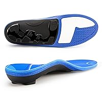 PCSsole Orthotic Arch Support Shoe Inserts Insoles for Flat Feet,Feet Pain,Plantar Fasciitis,Insoles for Men and Women Red
