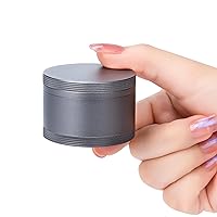 Metal Pill Box Pill Case - Waterproof Travel Medicine Organizer Single Round Aluminum Alloy Storage Daily Pill Container Multitool EDC Every Day for Vitamin, Fish Oil Gray Big Size