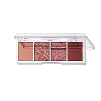e.l.f. Creamy Blendable/Ultra-Pigmented/Easy to Apply/Matte & Shimmer Bite-Size Eyeshadows, Berry Bad, 0.12 Oz