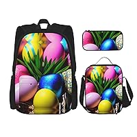 Print 133PCS Backpack Set,Large Bag with Lunch Box and Pencil Case,Convenient,backpack lunch box