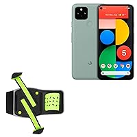 BoxWave Holster Compatible with Google Pixel 5 - FlexSport Armband, Adjustable Armband for Workout and Running - Stark Green