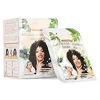 Ofanyia 10Pcs Black Hair Shampoo, Instant Hair Dye for Men Women, Natural Ingredients Simple to Use Lasts 30 Days Hair Dye Shampoo, Bubble Plant Hair Dye Shampoo (red brown)