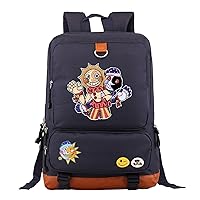 Student Sundrop and Moondrop Novelty Bookbag-Large Capacity Daypack Waterproof Travel Bag for Teens