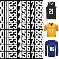 88 Pieces Iron On Numbers, Jersey Heat Transfer Numbers for Sports T Shirts Team Uniform Football Basketball Baseball-White, 8 Inch