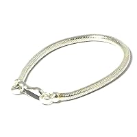 Snake Chain Sterling Silver 925 Bracelet - 20 cm