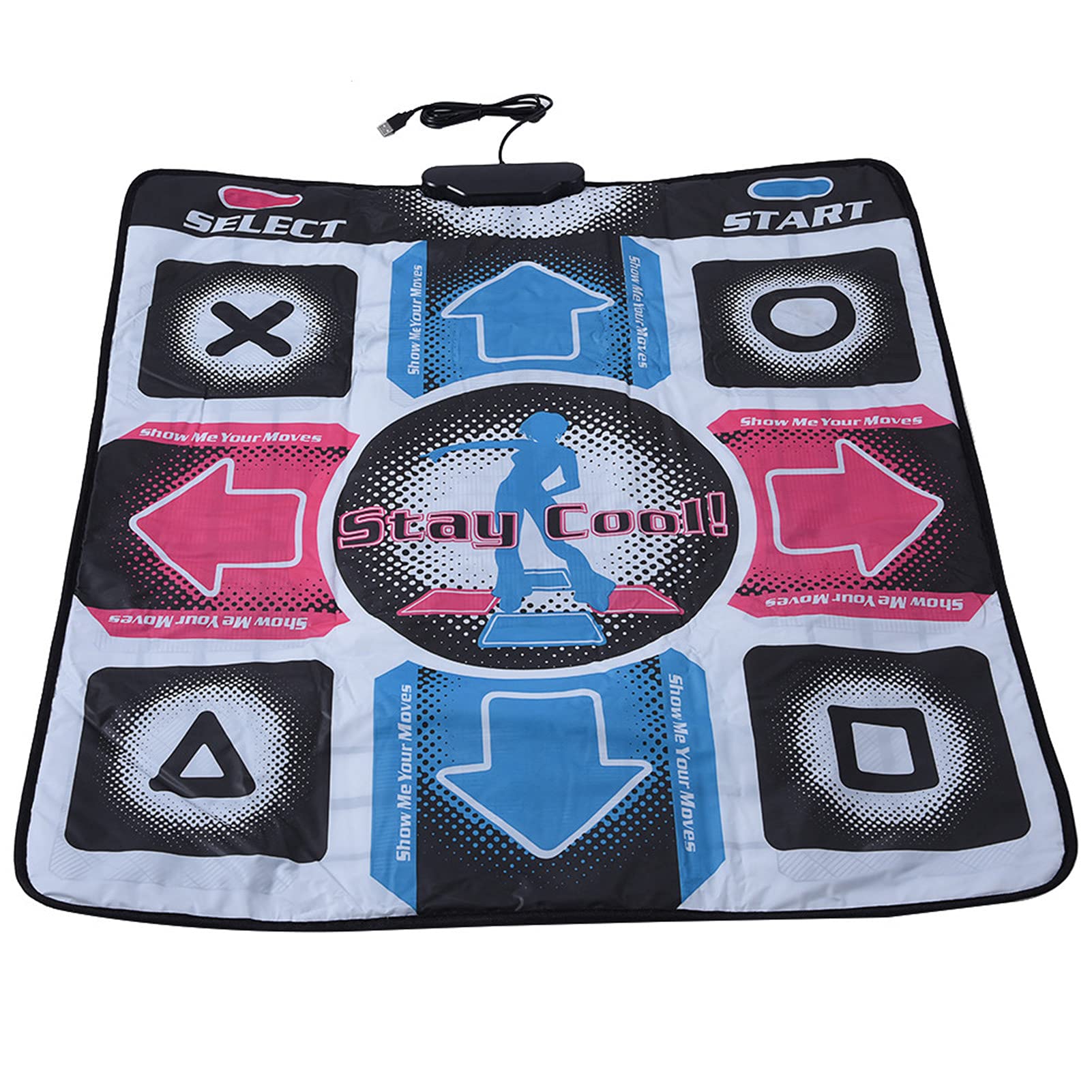 USB Dance Pad, Non-Slip Dancing Step Floor Mat Electronic Musical Carpet Wear Resistant Dancer Blanket Yoga Play Home Dance Machine Gift for Family Girls Boys Adults PC Laptop Computer Video Game