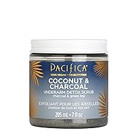 Pacifica Beauty, Coconut and Charcoal Underarm Detox Body Scrub, For Natural Deodorant Users, Aluminum Free, Safe for Sensitive Skin, Vegan & Cruelty Free