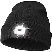 Unisex LED Beanie Hat with Light,Birthday Gifts for Dad Men Him Husband Women