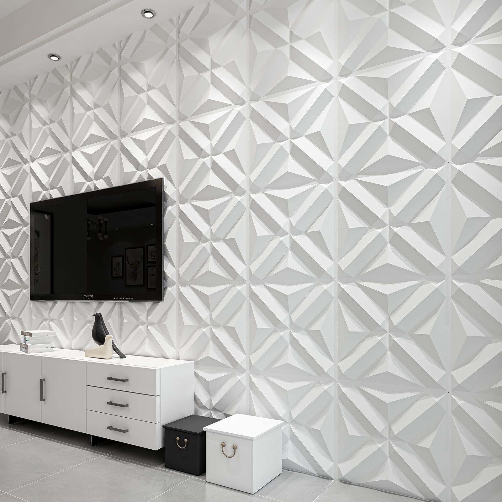 Mua Art3d Textures Decorative 3D Wall Panels Sheets Diamond Design ...