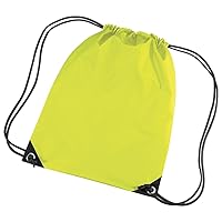 Premium Gymsac Water Resistant Bag (11 Liters) (One Size) (Fluoresent Yellow)