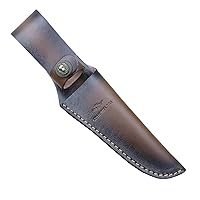 Straight Knife Sheath Fits up to 6.5'' Blade,Hunting Fixed Blade Leather Knife Holster Brown