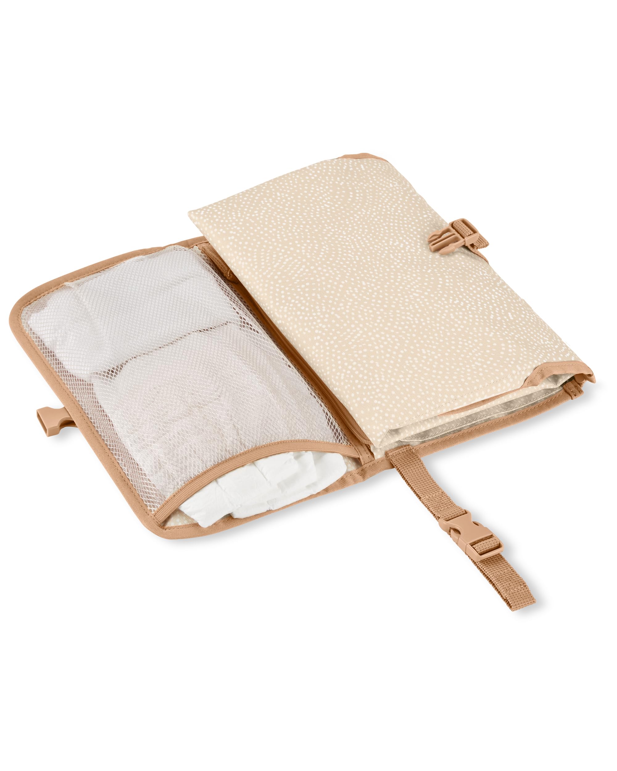 Skip Hop Portable Baby Changing Pad, Pronto, Beige Swirl Dot