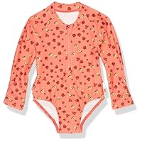 Seafolly Girls' Long Sleeve One Piece Swimsuit with Zip Front