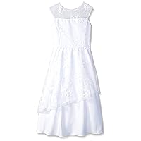 Big Girls' Asymmetrical Embroidered Dress