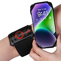 Armband Phone Holder for Running, 360°Rotatable Universal Fit 4.5-7.0 Inch Cell Phone, Arm Band for iPhone 15/14/13/Pro/Max/Pro/Mini/12/11/Se/Xs, Samsung Galaxy S23/S22 for Workout Exercise