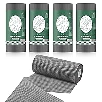 4 Roll-100 Pack Cleaning Cloth, 8.7in×7.9in,Tear Away Towels, Wear-Resistant Kitchen Towels Dish Towels, Better Than Steel Wool Scrubber, Not Absorbent, Fast Drying
