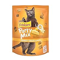 Purina Friskies Cat Treats, Party Mix Cheezy Craze Crunch - 20 oz. Pouch