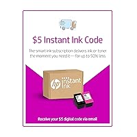 HP Instant Ink $5 Prepaid Code - The Smart Ink and Toner Subscription Service with big savings passed on to you