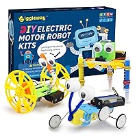 Electric Motor Robotic Science Kits, DIY STEM Toys for Kids, Building Science Experiment Kits for Boys and Girls-Doodling, Balance Car, Reptile Robot (3 Kits)