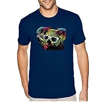 Men's Neon Koala Bear Tie Dye Animal Crewneck Short Sleeve T-Shirt