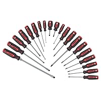 1120SS Combination Screwdriver Set, 20Piece, Cabinet, Slotted, Philips, Torx, Flaking & Abrasion Resistant, Enhanced Durability, Comfortable Handle, Quick Reference, Bolster, Storage Tray