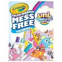 Crayola Color Wonder Unicreatures, Unicorn Mess Free Coloring Pages & Markers, Gift for Kids, Ages 3, 4, 5, 6,