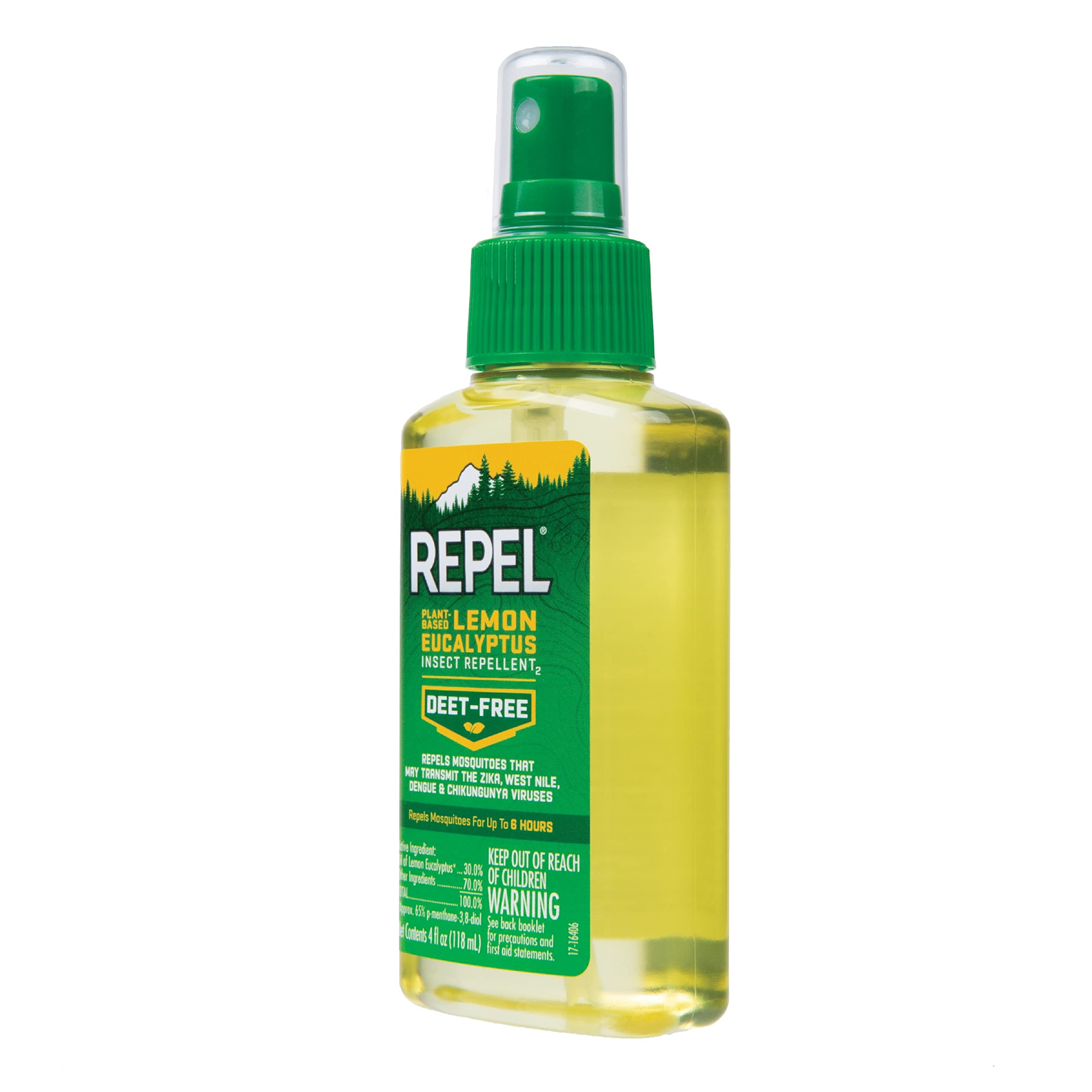 Repel Plant-Based Lemon Eucalyptus Insect Repellent 4 Ounces, Repels Mosquitoes Up To 6 Hours