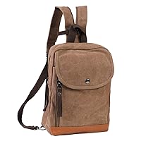 Mini Canvas Backpacks Casual Strong Small Packback Daypack,181002-Brown