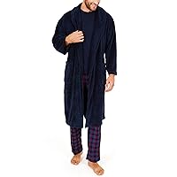 Nautica Men's Long Sleeve Cozy Soft Plush Shawl Collar Robe