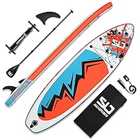 Swonder Inflatable Stand Up Paddle Board for Adult & Youth, 17.2 lbs Ultra-Light, Super Steady SUP w Non-Slip Deck, Full Premium Accessories - Paddle, Backpack, Leash, and Pump