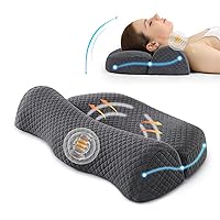 High Density Space Cervical Memory Foam Pillow, Contour Pillows for Neck and Shoulder Pain, Ergonomic Orthopedic Sleeping Neck Contoured Support Pillow for Side Sleepers, Back and Stomach Sleepers