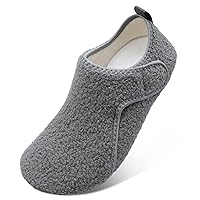 L-RUN Womens Mens House Slippers Indoor Home Shoes Warm Barefoot Slippers Outdoor House Shoes Anti-slip