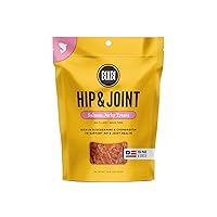 BIXBI Hip & Joint Support Salmon Jerky Dog Treats, 4 oz - USA Made Grain Free Dog Treats - Glucosamine, Chondroitin for Dogs - High in Protein, Antioxidant Rich, Whole Food Nutrition, No Fillers