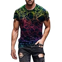 Mens Casual Slim Fit Shirts Cotton Short Sleeve T-Shirts Athletic Workout Gym Soft Crew Neck Tees Loose Fit Pullovers