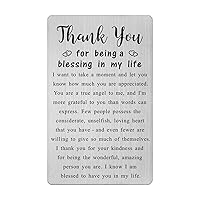 Mothers's Day Card - Thank You Gifts for Women Men - Appreciation Gifts for Friends - Thank You for Being A Blessing Card - Apprecation Gift Ideas