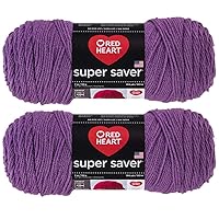 Bulk Buy: Red Heart Super Saver (2-Pack) (Medium Purple, 7 oz Each Skein)