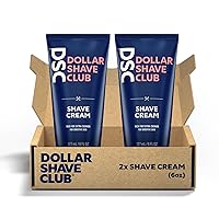 Dollar Shave Club, Shave Cream 2-Pack, Formulated with Aloe Leaf Juice, Macadamia & Coconut Oils, No Alcohol, Synthetic Dyes or Parabens, Extra Thick Pillowy Cushion with Mint Tingle