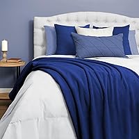 Ashford Home Cozy Warmwell Blanket Blue Depths Throw Size 50 x 60 inches