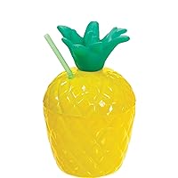 Tropical Multicolor Pineapple Sippy Cup - 10 oz (Pack Of 1) - Perfect For Kids & Toddlers