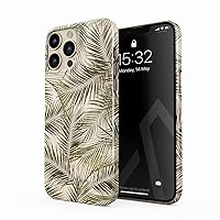 BURGA Phone Case Compatible with iPhone 13 PRO MAX - Green Palm Leaves Leaf Tropical Exotic Natural Earthy Cute for Girls Thin Design Durable Hard Shell Plastic Protective Case