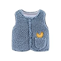 Infant Solid Color Sleeveless Collar Facecloth Fall And Winter Coat Multicolor Vest With Pockets Boys Coats Size 5