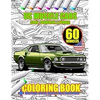 US Muscle Cars Coloring art Book - cool, powerful & iconic 60 Vehicles: Relaxation Coloring Pages for Adults & Kids, Boys & Girls, Car Lovers (Fantastic details)
