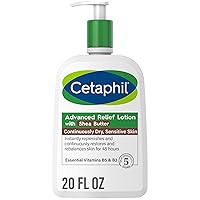Cetaphil Body Lotion, Advanced Relief Lotion with Shea Butter for Dry, Sensitive Skin, Mother's Day Gifts, NEW 20oz, Fragrance Free, Hypoallergenic, Non-Comedogenic