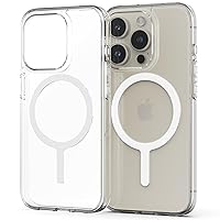 Sinjimoru Strong Magnet Magnetic Clear Phone Case for MagSafe Case, Shockproof Protective Cell Phone Case for MagSafe Accessories for iPhone 15 14 13 12 Series. M-Airclo Basic for iPhone 15 Pro