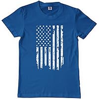 Threadrock Big Boys' Distressed White American Flag Youth T-Shirt