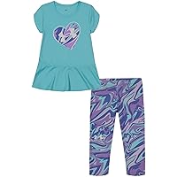 Under Armour girls Short Sleeve Shirt and Legging Set, Durable Stretch and Lightweight