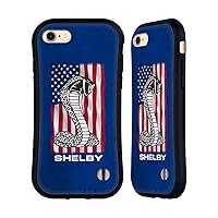 Head Case Designs Officially Licensed Shelby American Flag Logos Hybrid Case Compatible with Apple iPhone 7/8 / SE 2020 & 2022