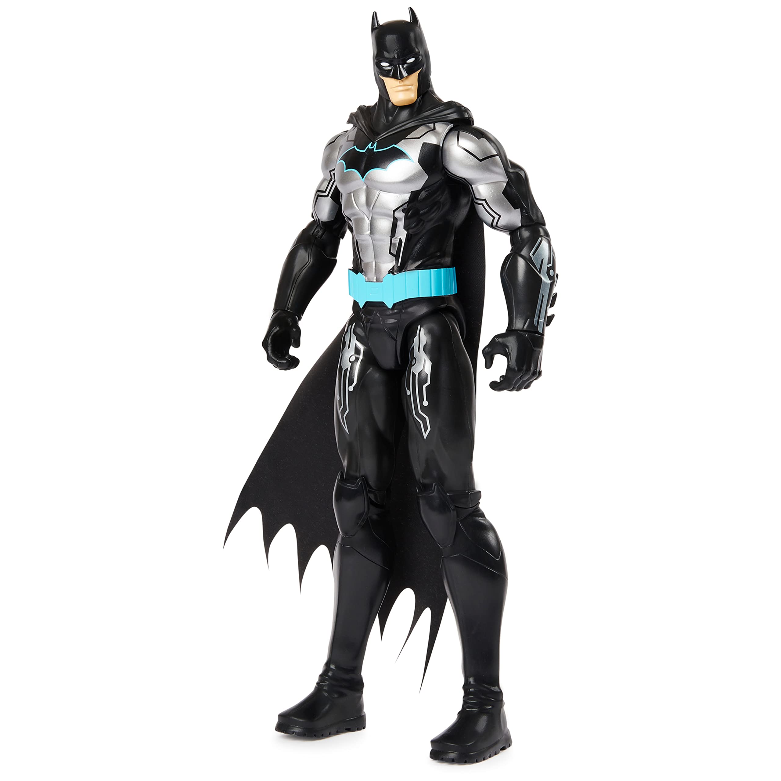 Batman 12-inch Bat-Tech Action Figure (Black/Blue Suit), Kids Toys for Boys Aged 3 and up