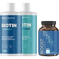 Biotin Shampoo and Conditioner and Hair Supplement - Biotin for Hair Growth Supplement Plus Rosemary and Volumizing Shampoo and Conditioner Set - Rosemary Biotin and Collagen Hair Thickening Products